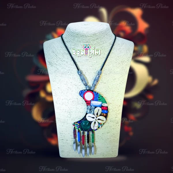 Selene Ethnic Nepalese leather necklace - Image 2