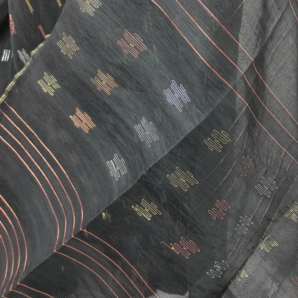Black G S C Dhakai Jamdani - Image 4
